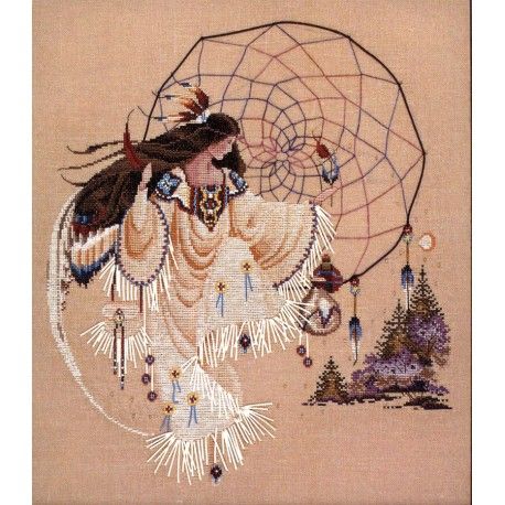 Schema punto croce SAGA PDF XSD indiana SPIRITO della NATURA cross stitch dmc pattern keeper goddess pk Earthdancer dreamer facile da stampare