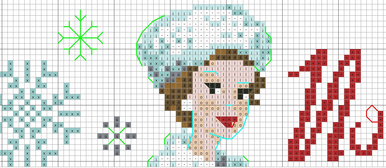 Schema punto croce SAGA PDF XSD happy WOMAN at FRENC CHRISTMAS cross stitch pattern keeper saga dmc noel xmas natale markup holiday facile da stampare