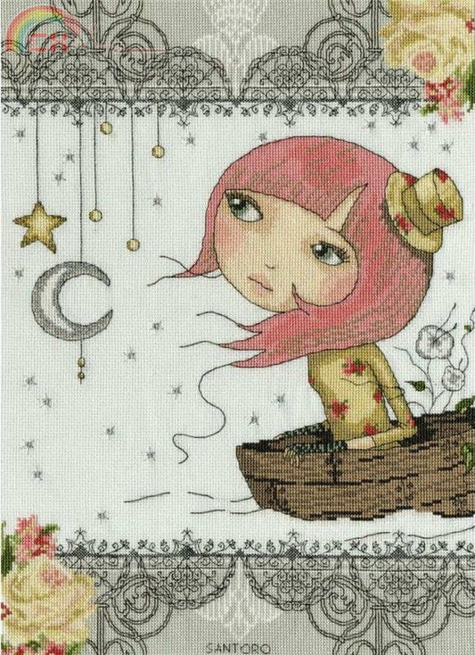 SCHEMA A PUNTO CROCE BOTHY MIRABELLE ADRIFT CROSS STITCH FANTASY DMC DIGITAL DOWNLOAD