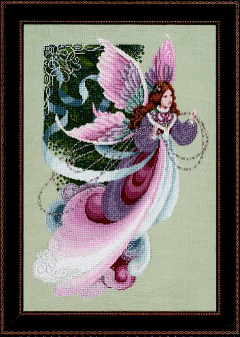 Schema punto croce SAGA PDF + XSD SPRING FAIRY cross stitch PK  woman flower dama dream season queen magic tale mother nature facile da stampare