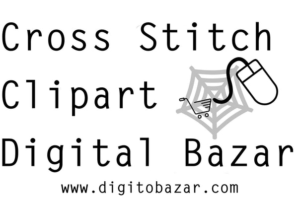 cross stitch patterns - clipart - ebook tutorial guide canti cardellino - digital bazaar 