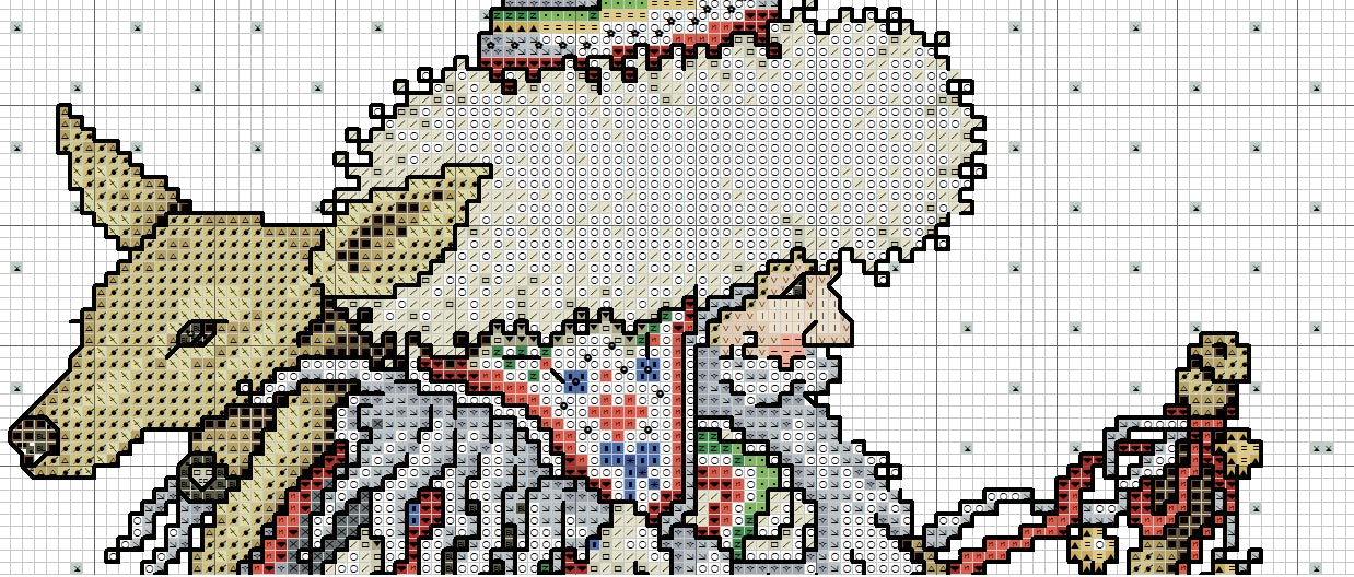 Schema punto croce SAGA PDF + XSD SANTA claus and ANIMALS cross stitch fawn nordic dmc pattern keeper polar xmas pk decor facile da stampare