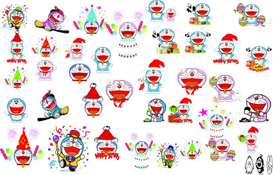 RACCOLTA 42 CLIPART DORAEMON SVG EPS PNG JPEG IMMAGINI VETTORIALI VECTOR FILE