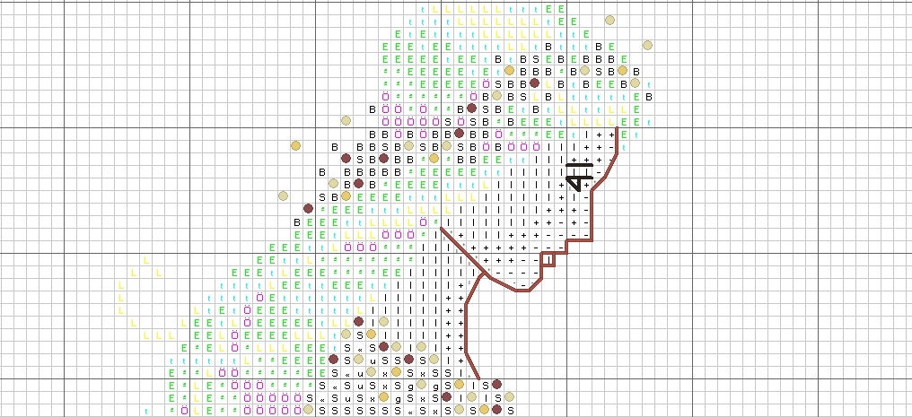 Schema punto croce SAGA PDF XSD WITER queen cross stitch woman xmas dama rinascimento seasons fairy medioevo night facile da stampare