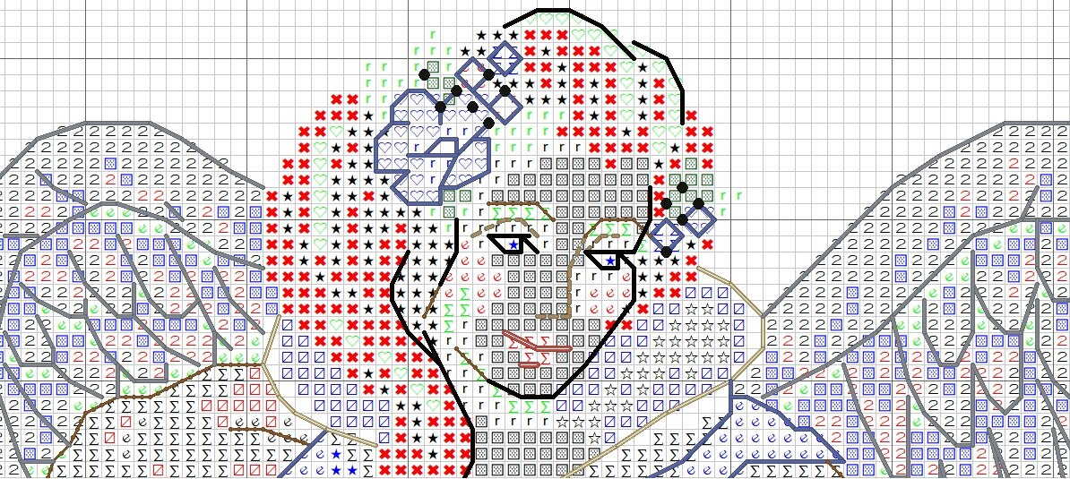 Schema punto croce SAGA PDF XSD Angelo del raccolto delle foglie Autunnali HARVEST angel cross stitch pattern keeper markup facile da stampare