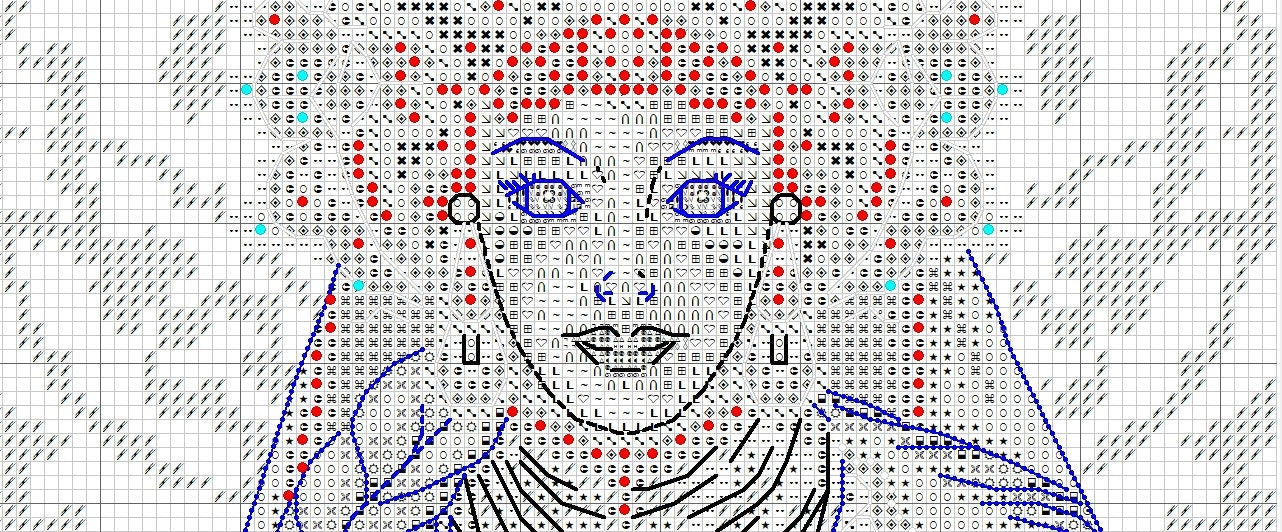 Schema punto croce SAGA PDF + XSD LADY WINTER cross stitch FANTASY dmc saga pattern keeper markup snow maiden goddess seasons christmas facile da stampare