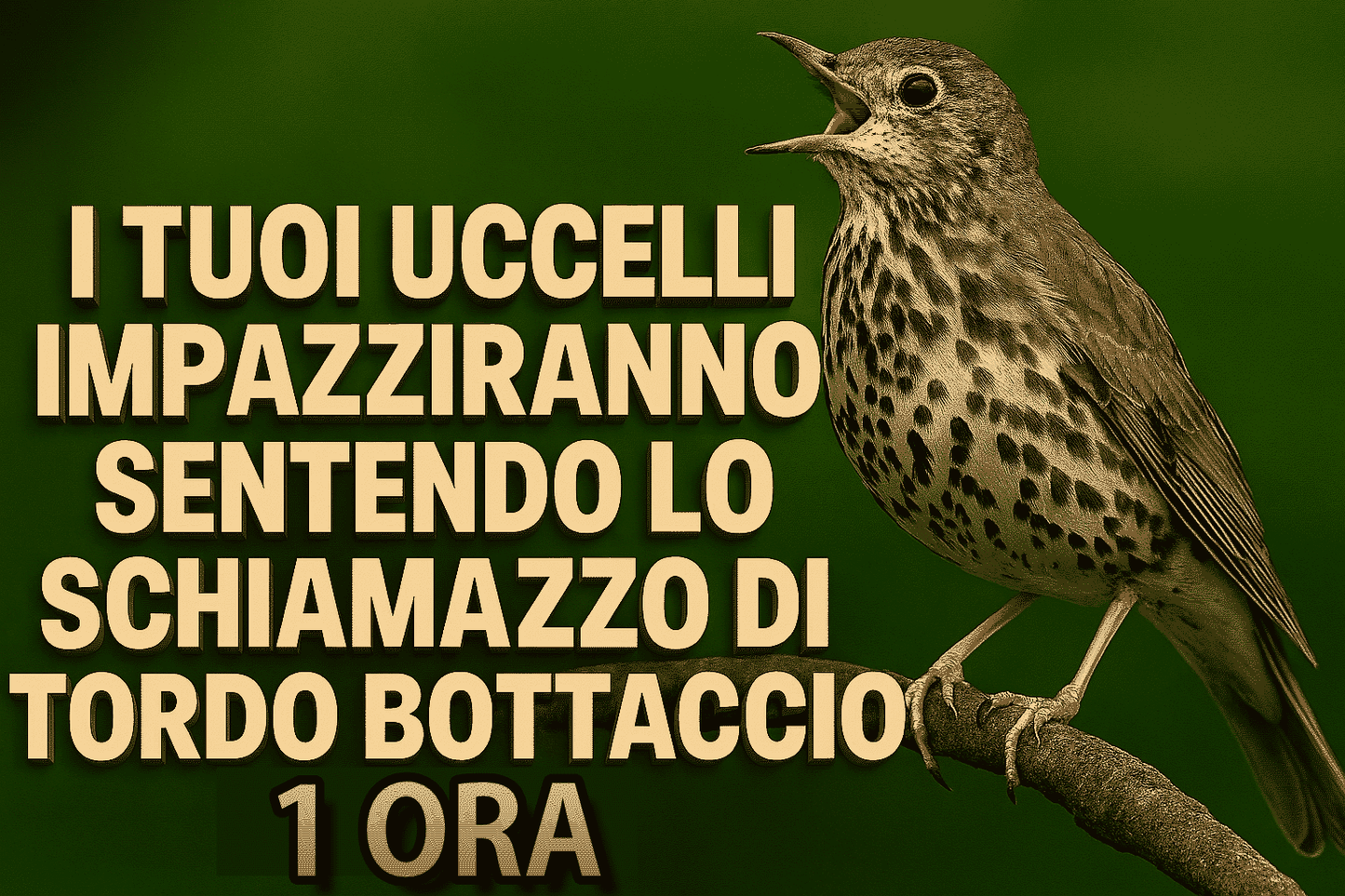 GLI UCCELLI IMPAZZIRANNO NEL SENTIRE LO SCHIAMAZZO DI QUESTO TORDO BOTTACCIO VERSI ZIRLO RICHIAMI IN FORMATO MP3 PRONTO PER IL DOWNLOAD